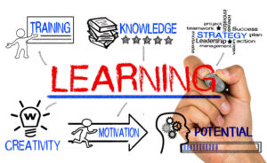 Image of learning business concept with education elements